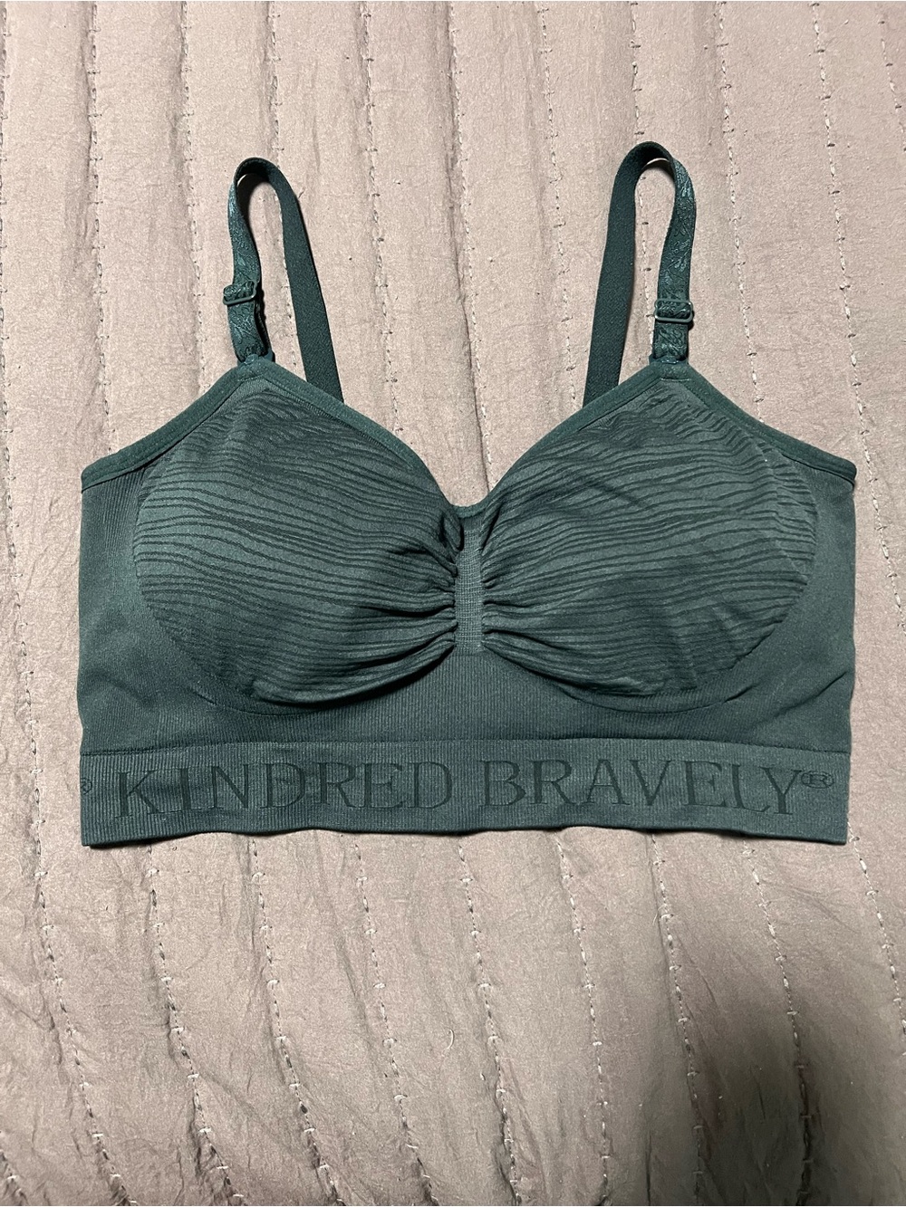 Kindred Bravely Forest Green Maternity/Nursing Bra sublime 3 in one classic back